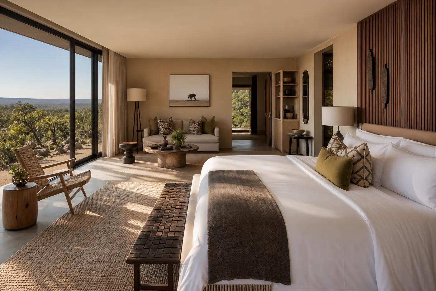 Elegant luxury hotel bedroom