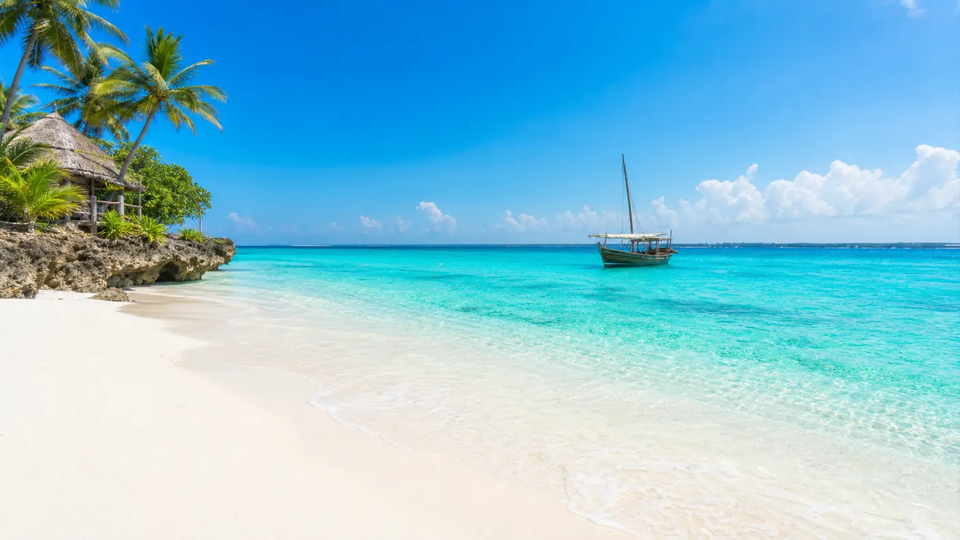 Private beach villa in Zanzibar